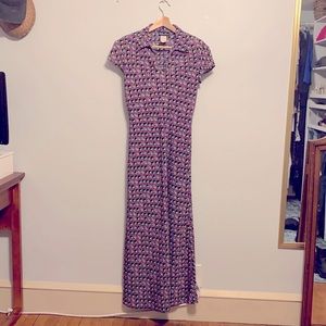 Full length 90’s Patterned Dress